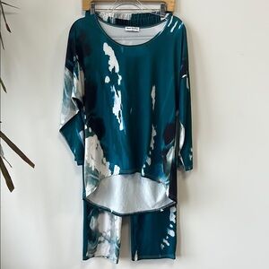 Beyond this Plane Sz Medium Tie Dye Pantsuit